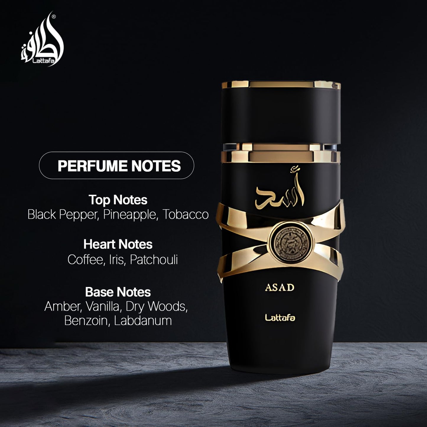 Lattafa Imported Long Lasting Luxury Perfume Spray Asad Premium Refreshing Oud and Musk Fragrances Eau De Parfum 100 ml Perfume for Unisex - Medaid International
