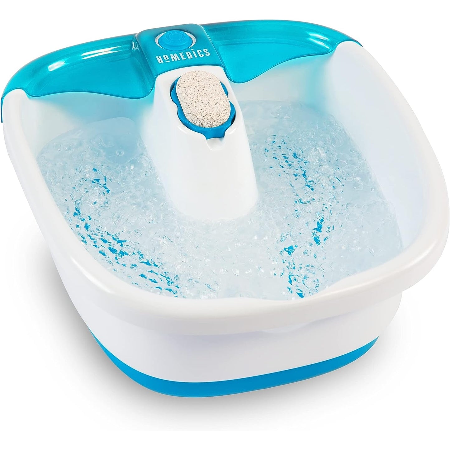Homedics Bubble Mate Foot Spa, Toe Touch Controlled Foot Bath with Invigorating Bubbles and Splash Proof, Raised Massage nodes and Removable Pumice Stone - Medaid International
