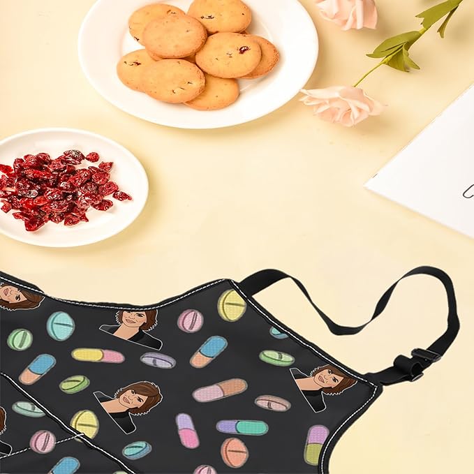 LEVLO Stars Fans Gifts Xanax Smoothie Time Kitchen Apron for Housewives Baking Cooking Lover Gifts - Medaid