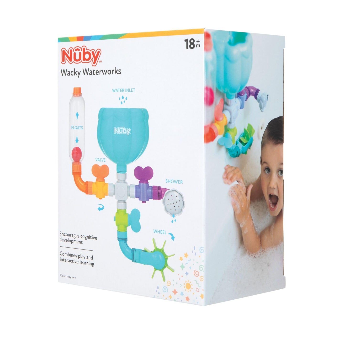 Nuby Wacky Waterworks Pipes Bath Toy - Baby Bathtub Toy with Interactive Features for Cognitive Development - Medaid International