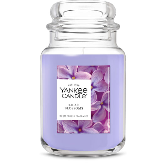 Yankee Candle Lilac Blossoms Scented Candle, 22oz Large Jar with up to 150 Hour Burn Time, Giftable, Birthdays - Medaid International