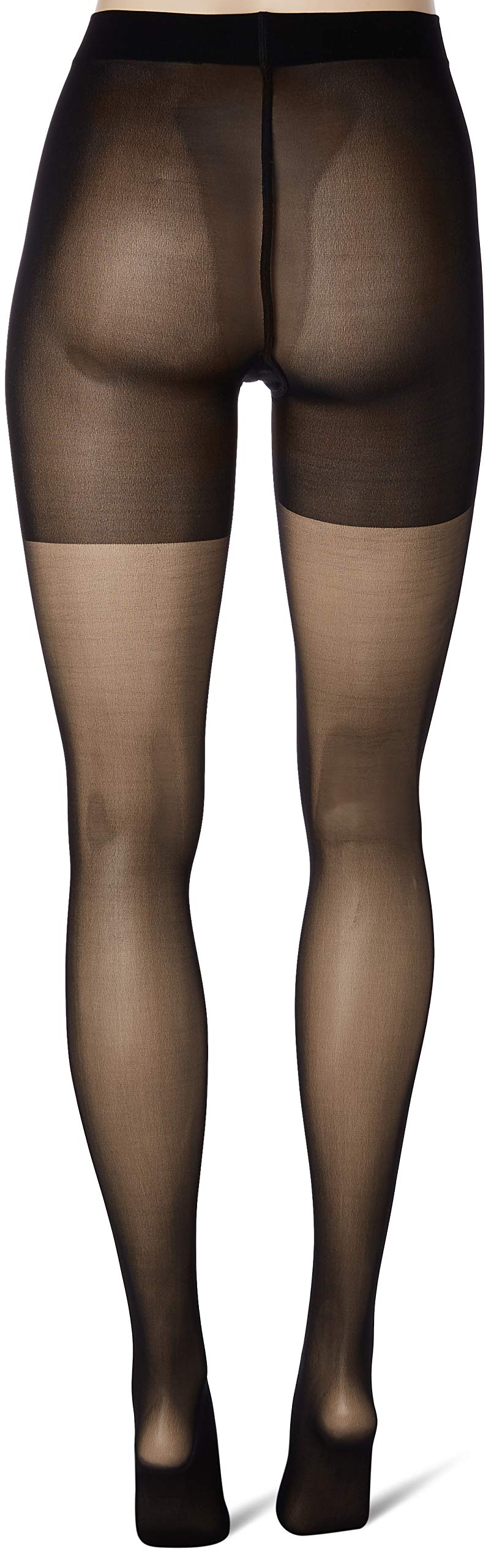 Wolford Individual 10 Tights For Women Sheer Shaping Pantyhose Reinforced Panty Shadow Toe Soft Waistband for All-Day Comfort Black Black X-Large - Medaid International