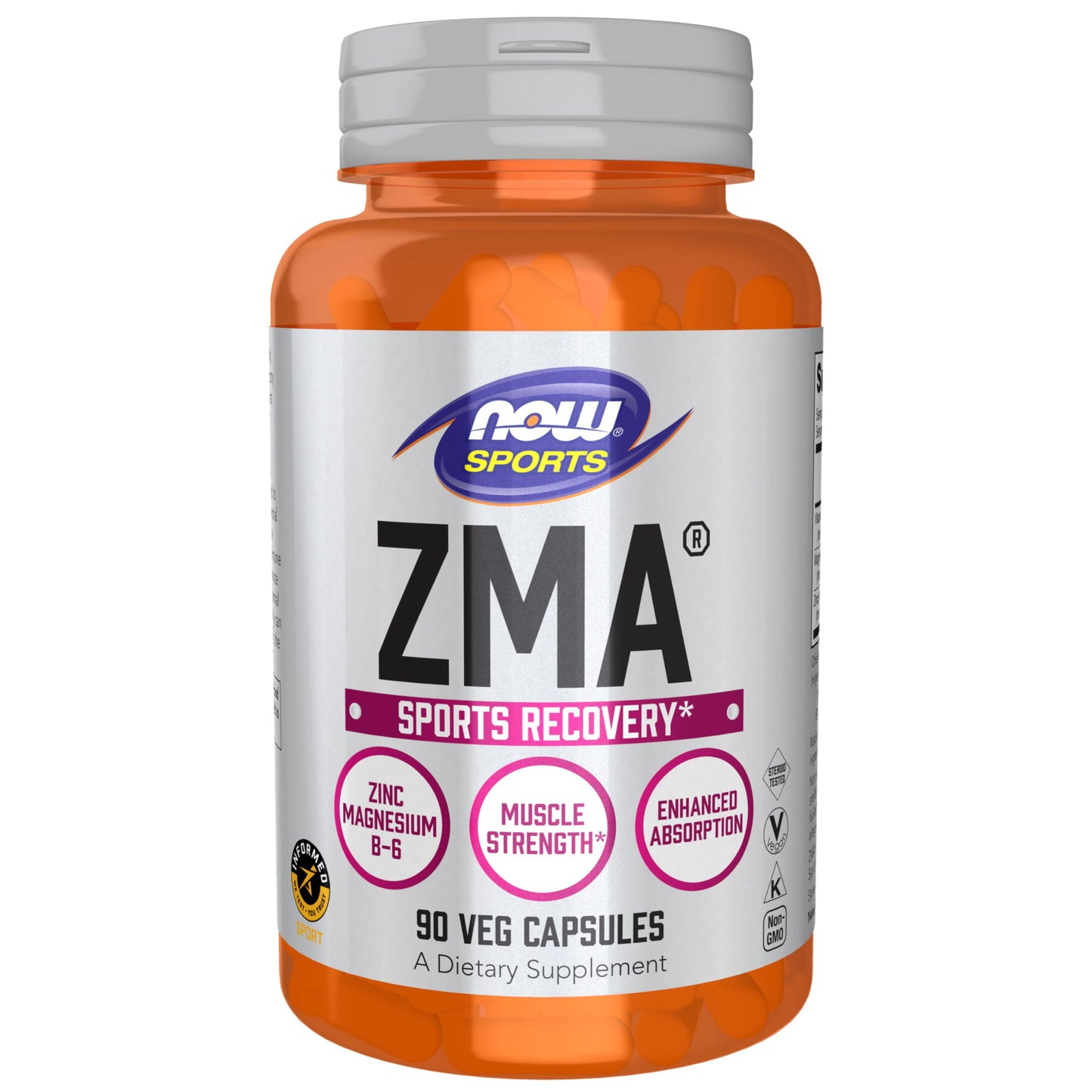 NOW Foods Sports Nutrition, ZMA (Zinc, Magnesium and Vitamin B-6), Enhanced Absorption, Sports Recovery*, 90 Capsules - Medaid International