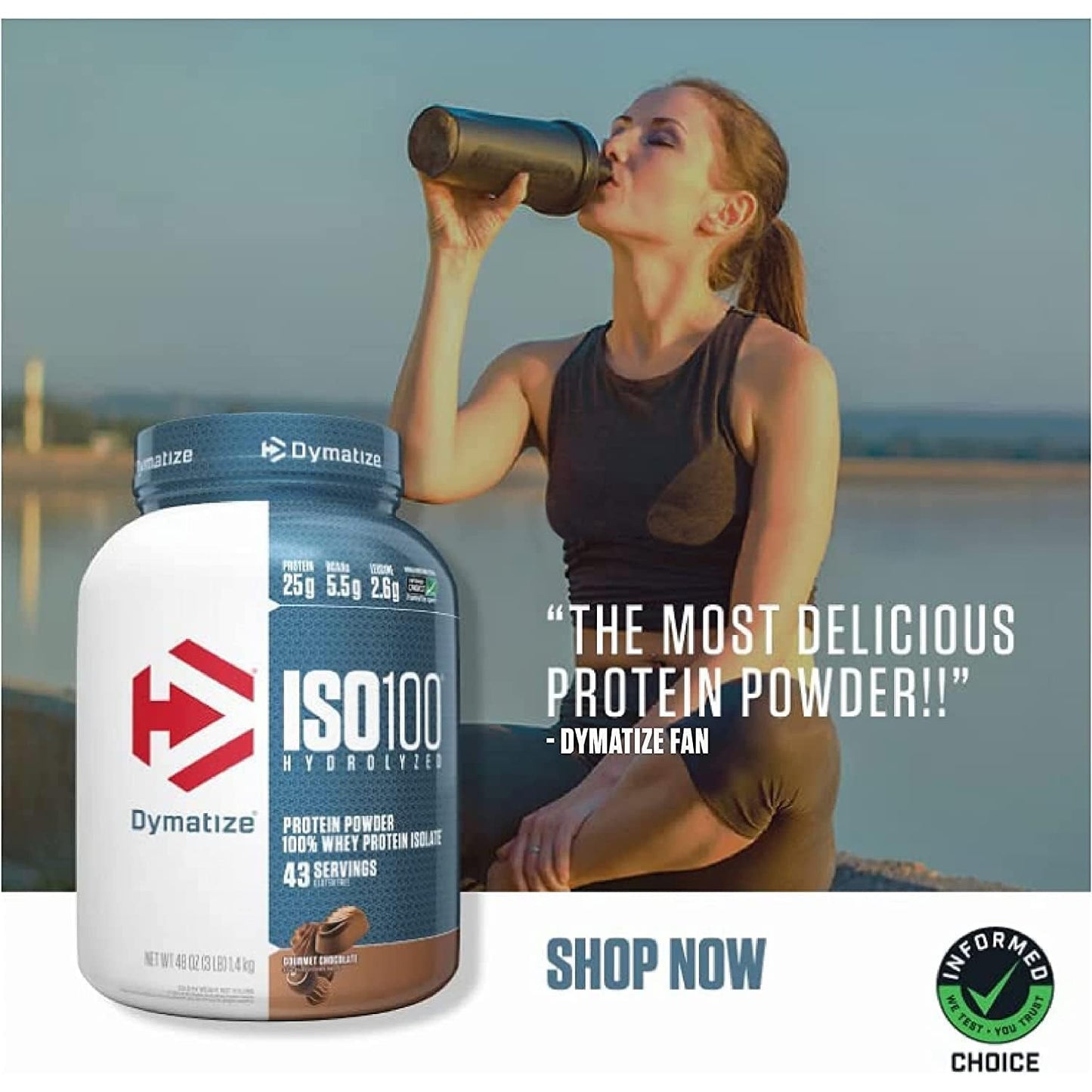 Dymatize ISO 100 Whey Protein Powder with 25g of Hydrolyzed 100% Whey Isolate, Vanilla 5 Pound, Package may vary - Medaid International