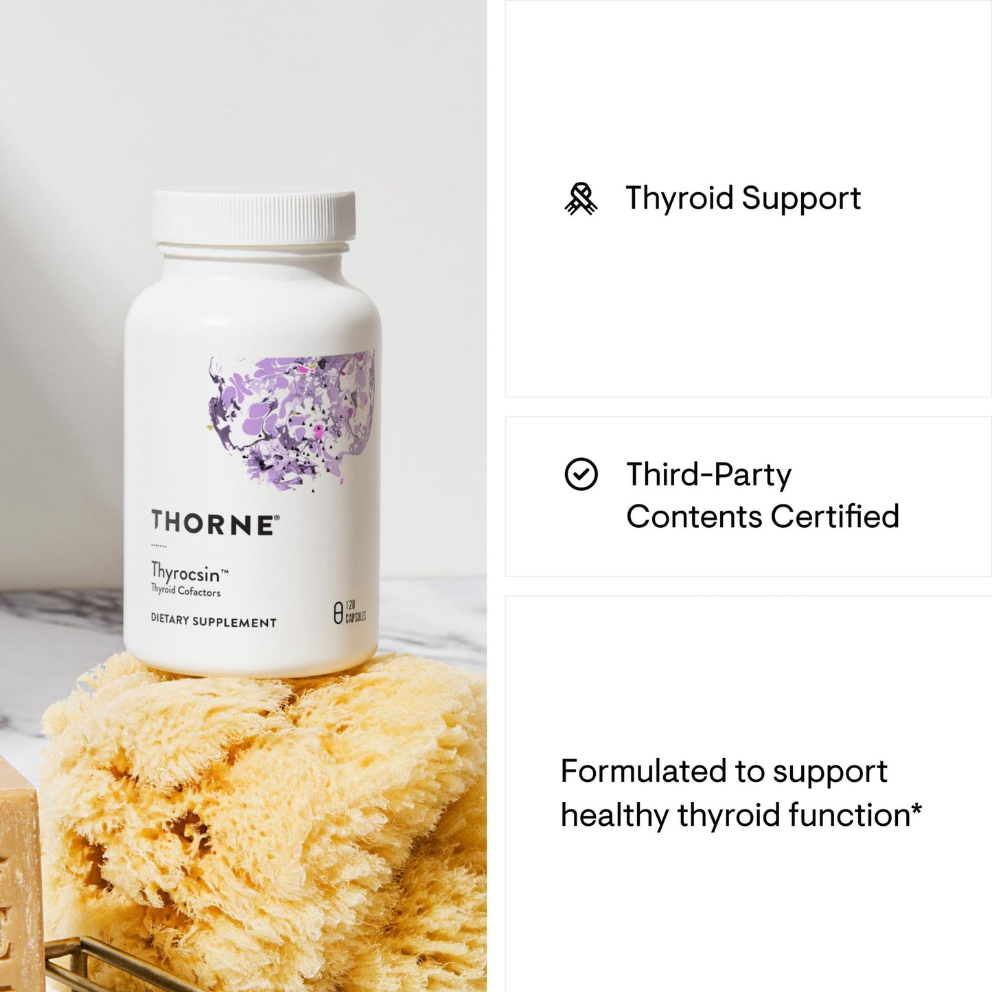 THORNE - Thyrocsin - Thyroid Cofactors for Thyroid Function Support* - 120 Capsules - Medaid International