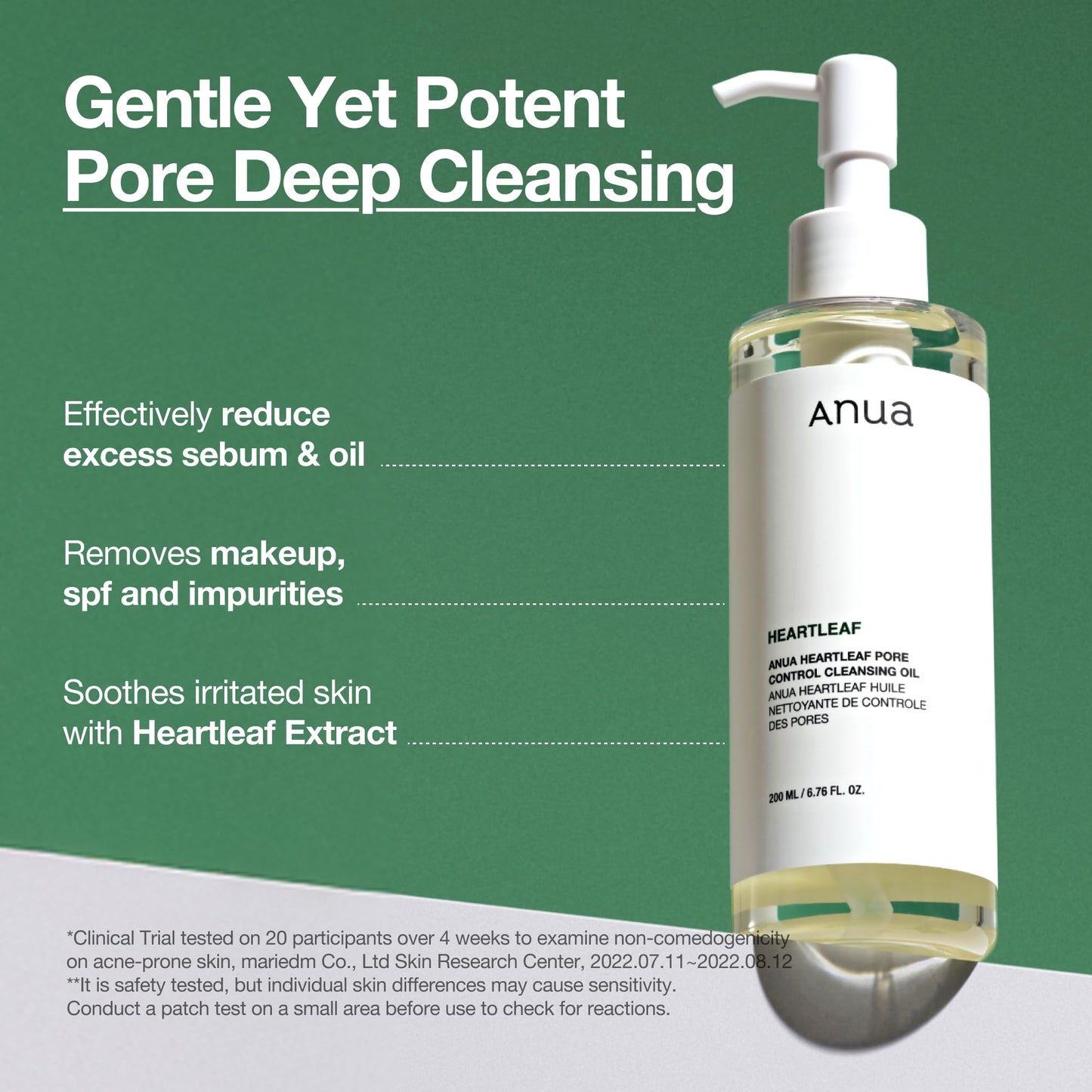 Anua Heartleaf Pore Control Cleansing Oil, Oil Cleanser for Face, Makeup Blackhead Remover, Korean Skin Care 6.76 fl oz(200ml) (original) - Medaid International