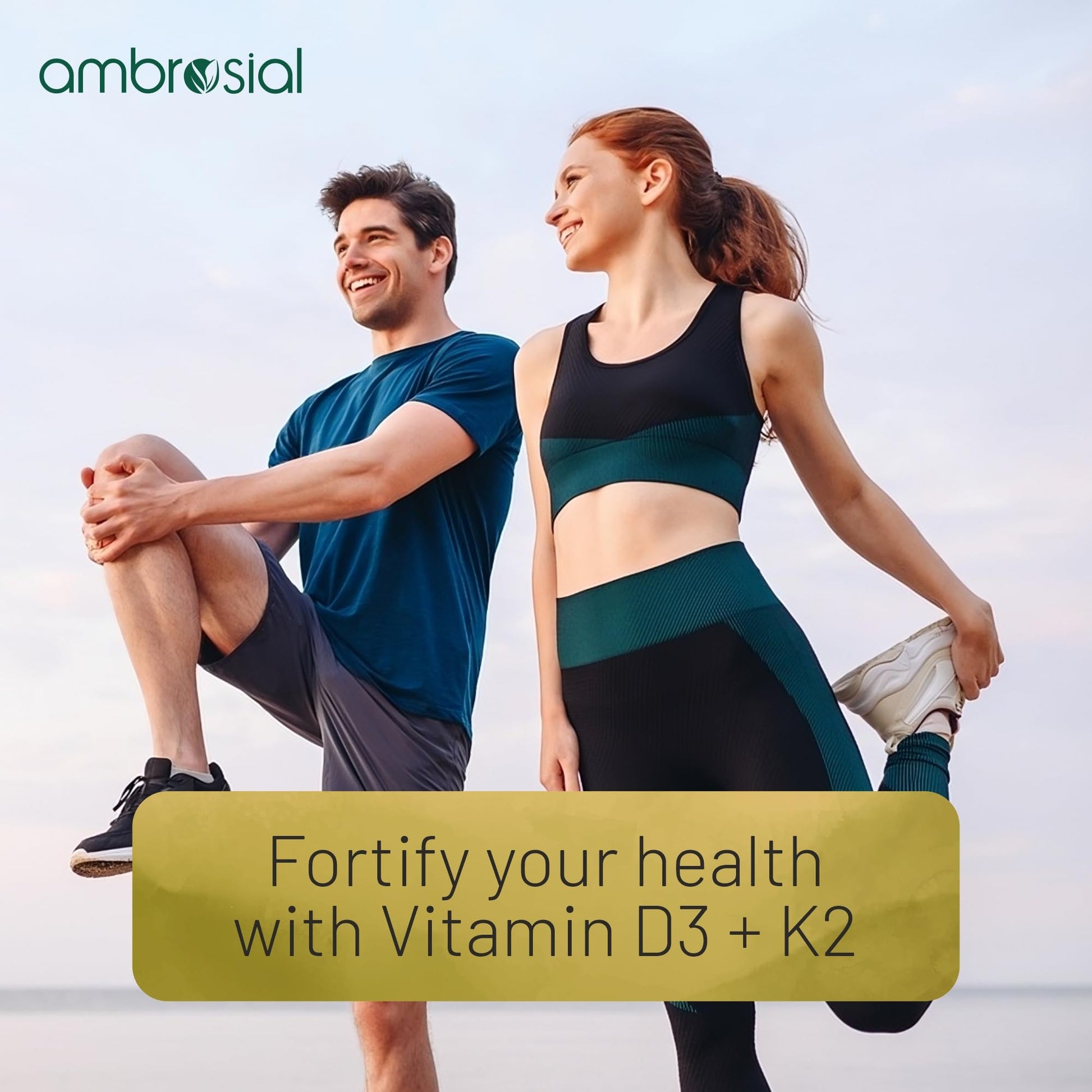 AMBROSIAL Vitamin D3 K2 Drops - for Adults and Kids (Pack of 1-30ml) - Medaid International