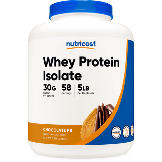 Nutricost Whey Protein Isolate (Chocolate Peanut Butter, 5 Pound) Protein Powder - Medaid International