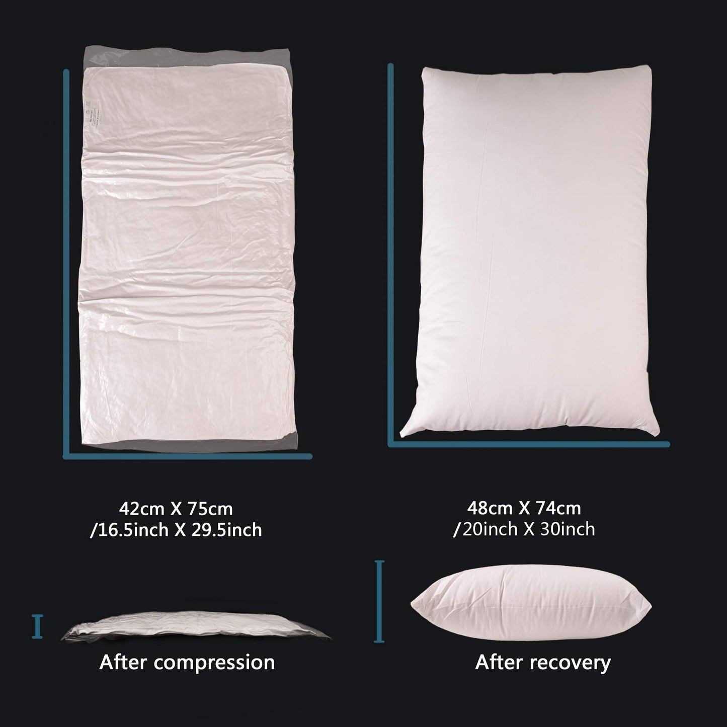 EDOW Luxury Soft Pillows for Sleeping, Fluffy Down Alternative Polyester Fiber Filled Pillow, Home&Hotel-Collection, Machine Washable - Medaid International