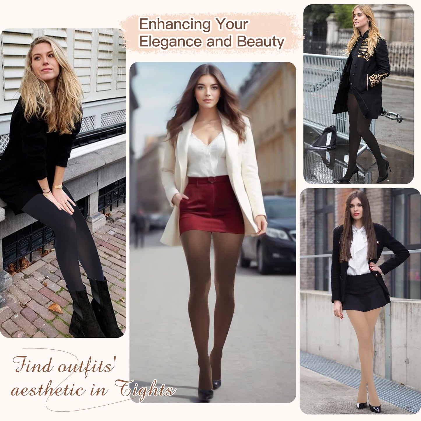 MANZI 2 Pairs Women's Opaque Control Top Tights Comfort Stretch 70 Denier Pantyhose Black Small - Medaid International