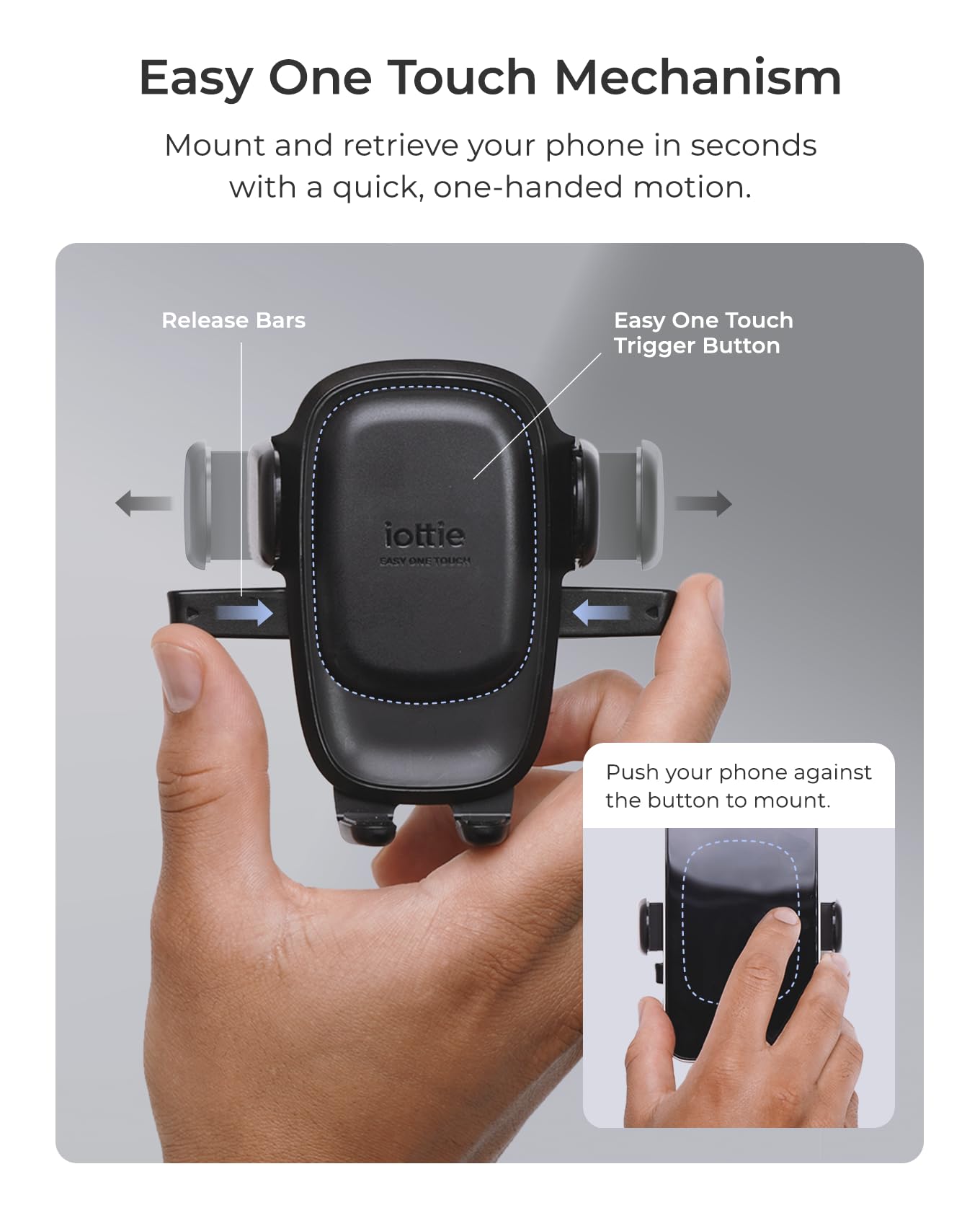 iOttie Easy One Touch Advanced Universal Car Mount Dashboard & Windshield Suction Cup Phone Holder for iPhone, Samsung, Google, All Smartphones - Medaid International