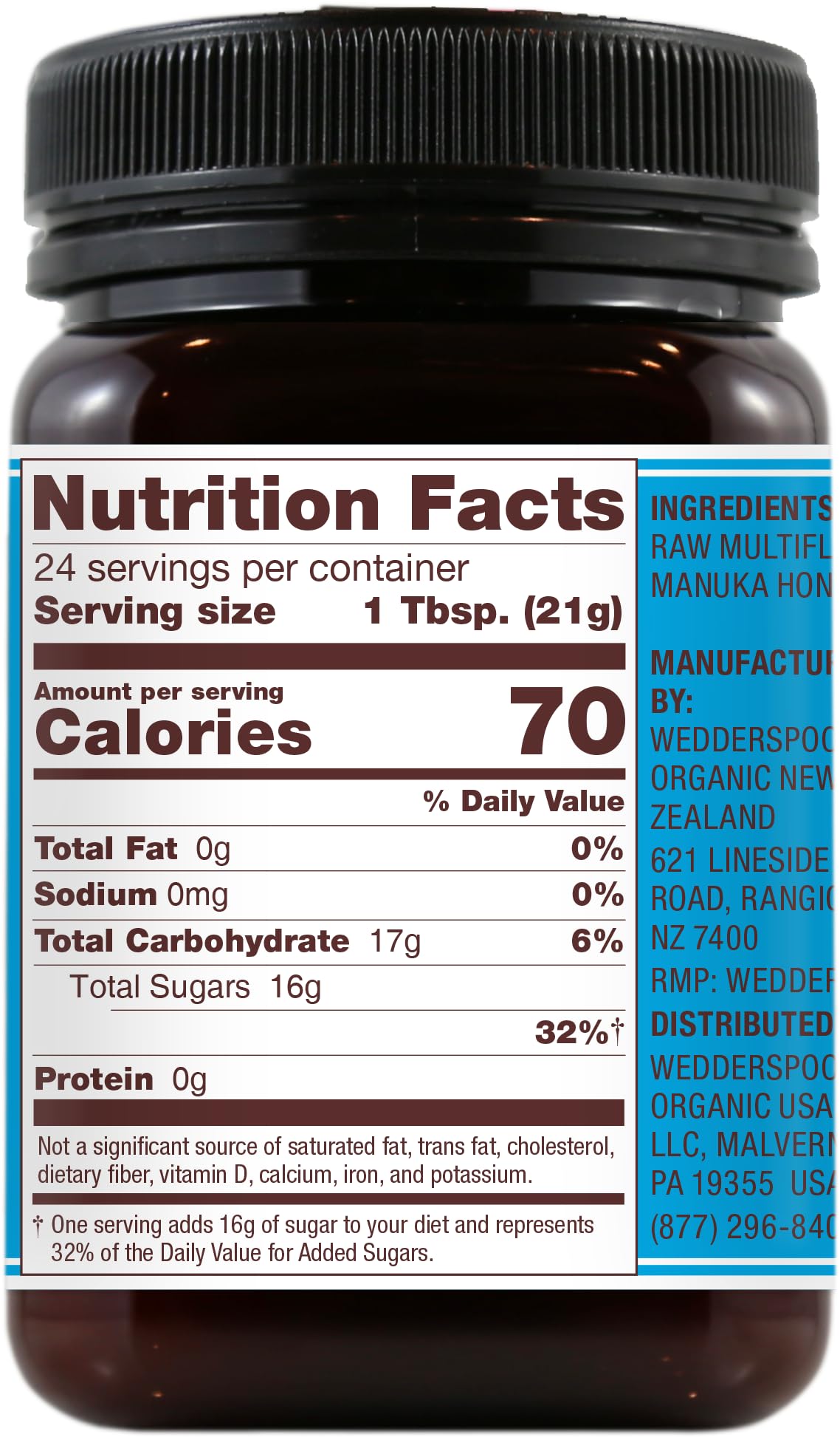 Wedderspoon Raw Premium Manuka Honey, KFactor 12, 17.6 Oz, Unpasteurized, Genuine New Zealand Honey, Non-GMO Superfood, Traceable From Our Hives To Your Home - Medaid International