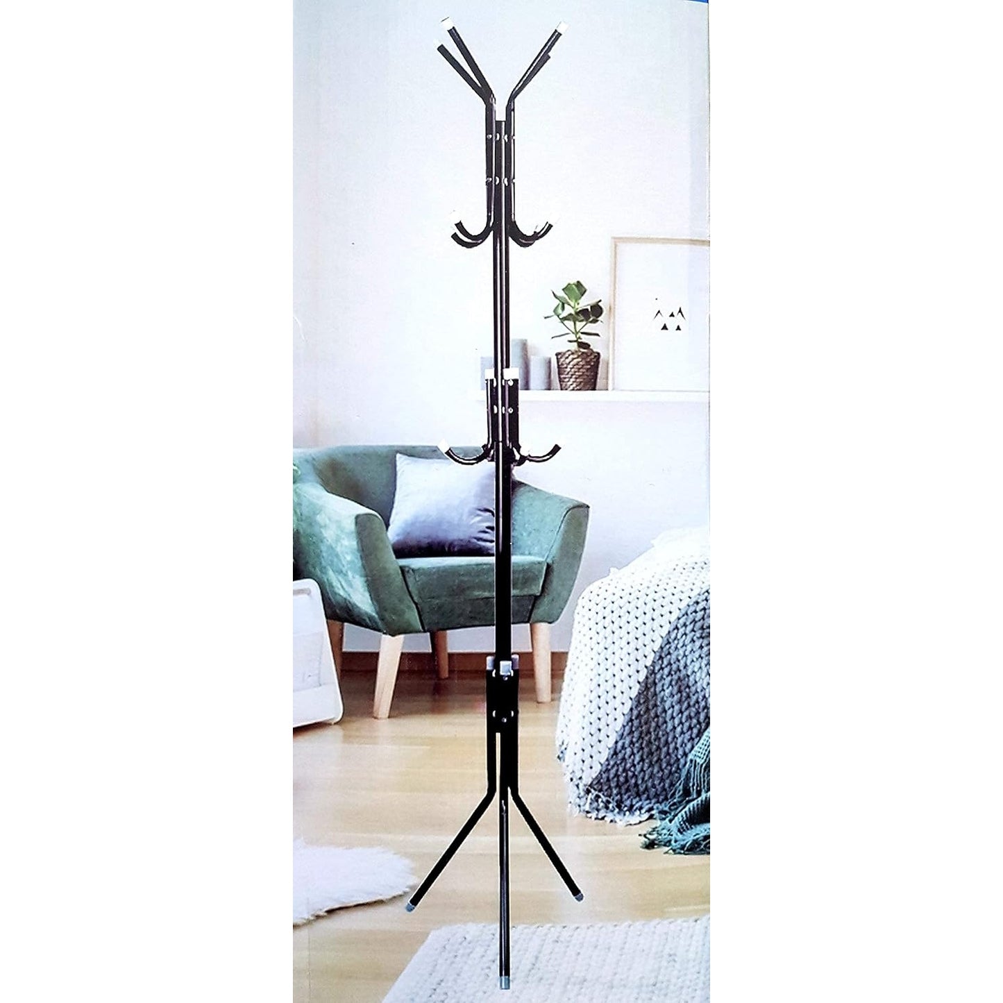 n Gear Coat Rack Coat Racks Free Standing Hat Rack Clothes Stand Coat Tree Coat Hanger (Gold-Tree Shape) - Medaid International