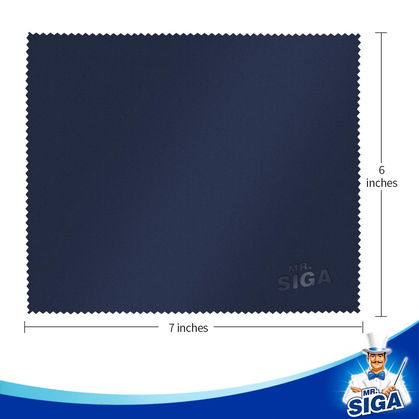 MR.SIGA Premium Microfiber Cleaning Cloths for Lens, Eyeglasses, Screens, Tablets, Glasses, 6 Pack, 6 x 7 inches (15 x 18 cm) - Medaid International