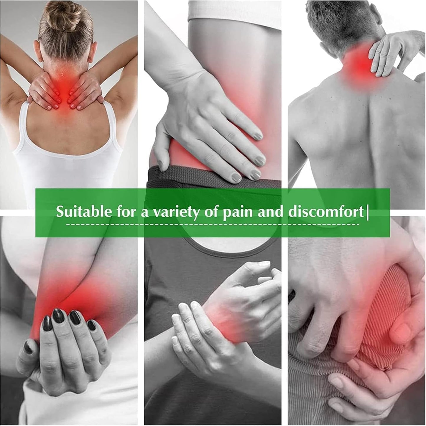 Original Herbal Natural Knee Pain Relief Patches - Plaster for Knee Support & Muscle Pain - Maximum Strength for Temporary Relief Joint Pain Relief - Adhesive Heat Patches Made with Natural Herbs for Wellness (12 Pads) - Medaid