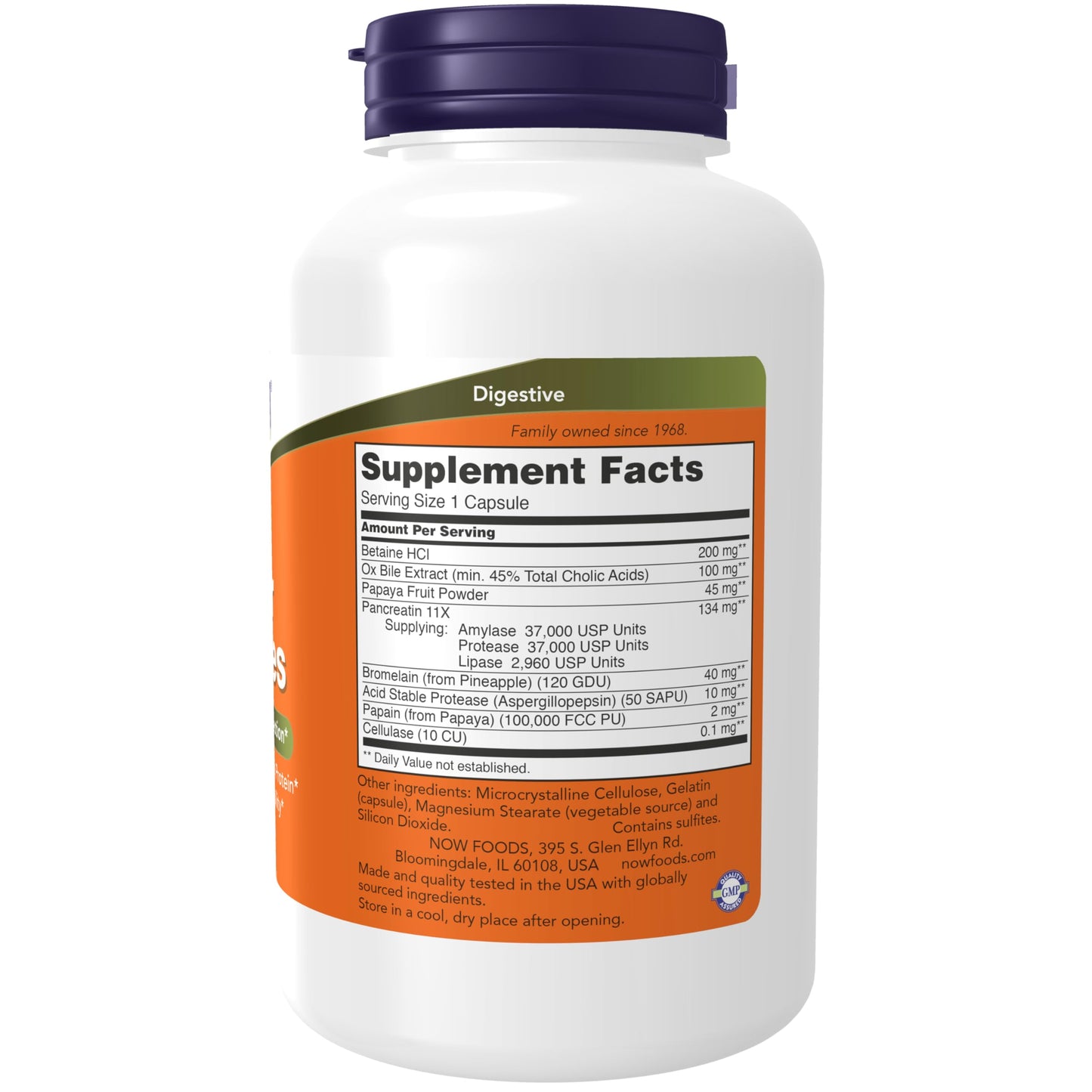 NOW Foods Supplements, Super Enzymes, Formulated with Bromelain, Ox Bile, Pancreatin and Papain,180 Capsules - Medaid International