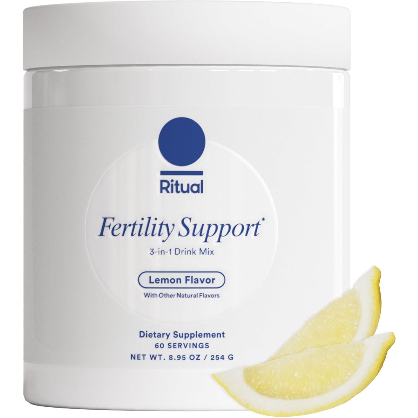 Ritual Fertility Support Supplement 3-in-1 Drink-Mix Formulated to Support Conception Outcomes with Clinically-Studied Ingredients (CoQ10, NAC, Myo-Inositol) and Designed with an OB/GYN. 60 Servings.* - Medaid International