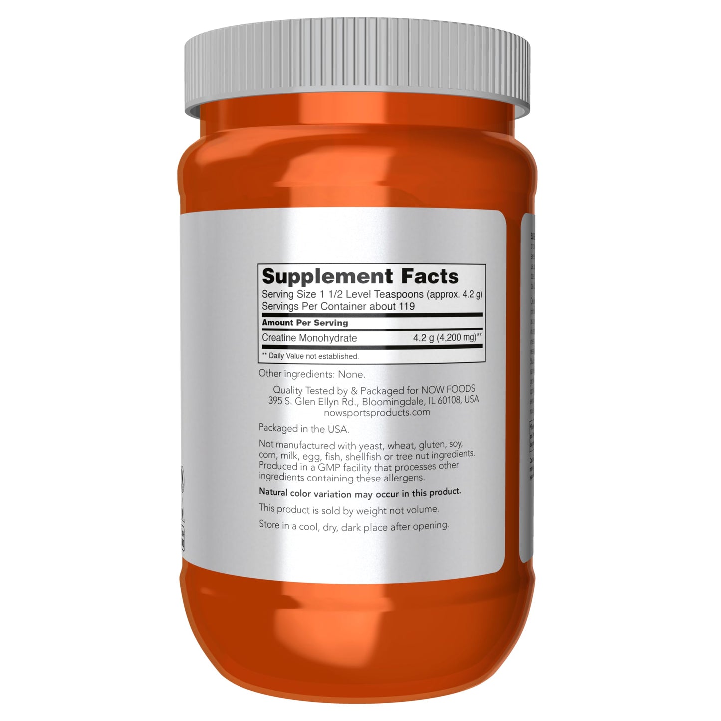 NOW Foods Sports Nutrition, Micronized Creatine Powder 500 g, Mass Building*/Energy Production*, 1.1-Pound - Medaid International