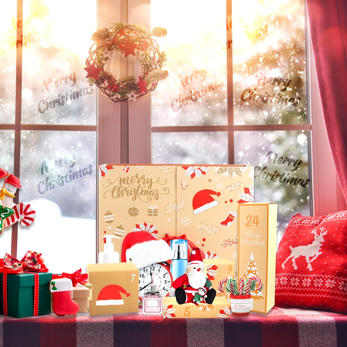 Christmas Advent Calendars 2023 โ 24 Colorful Reusable Boxes for Filling, Advent Calendar Fillers for Kids & Adults, Perfect Christmas Gifts and Presents - Medaid International