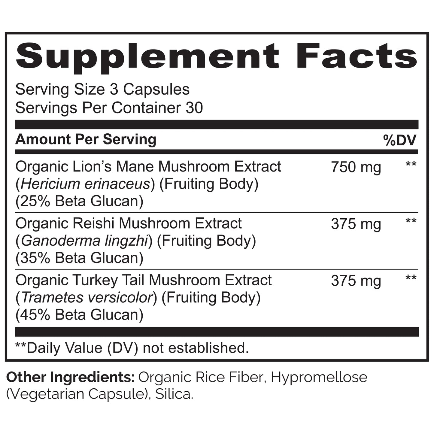 NATURELO Mushroom Supplement – Brain & Immune Health Blend with Lion’s Mane, Reishi, Turkey Tail – 90 Vegan Friendly Capsules - Medaid International