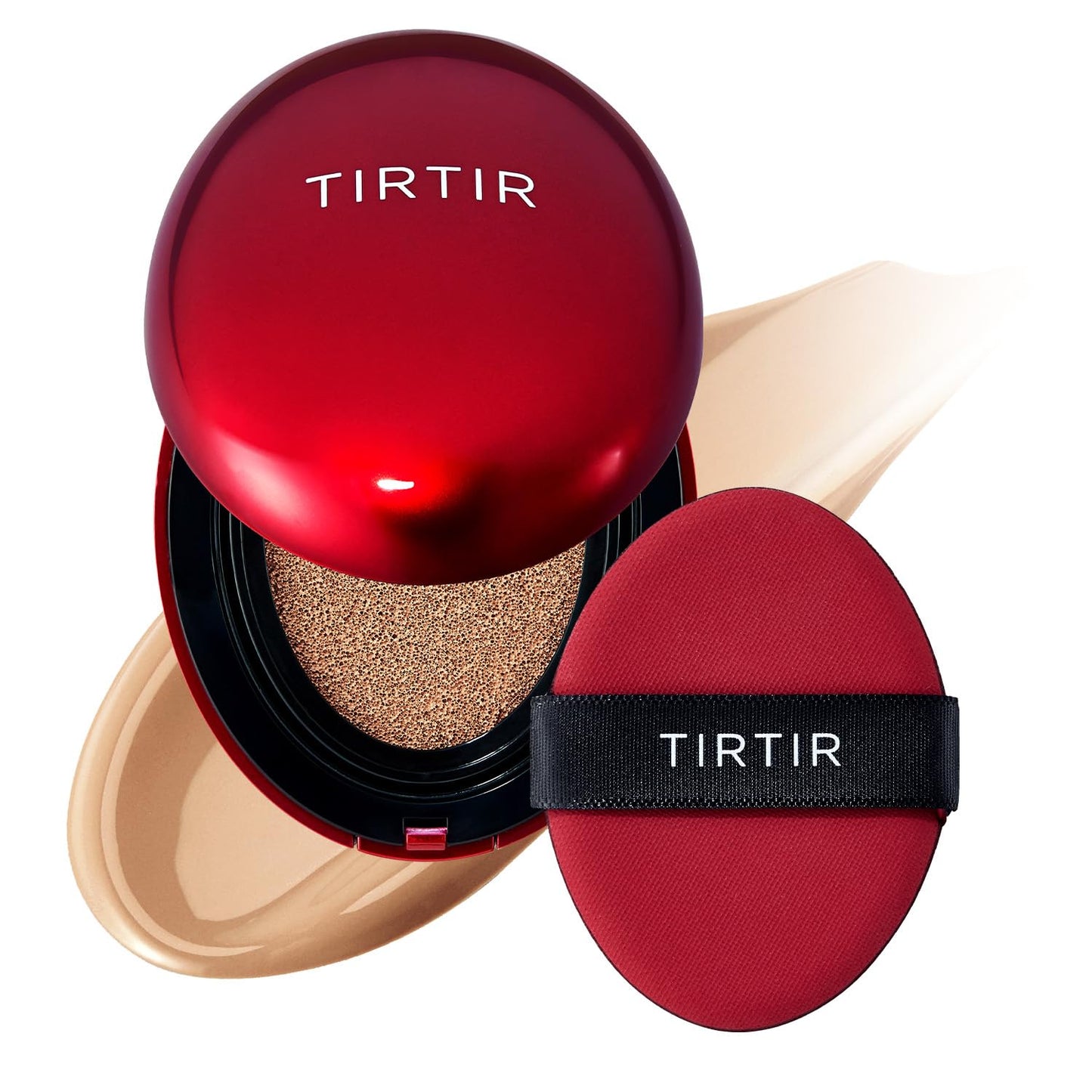 TIRTIR Mask Fit Red Cushion Foundation | Japan's No.1 Choice for Glass skin, Long-Lasting, Lightweight, Buildable Coverage, Semi-Matte (23N Sand, 0.63 Fl Oz (Pack of 1)) - Medaid International