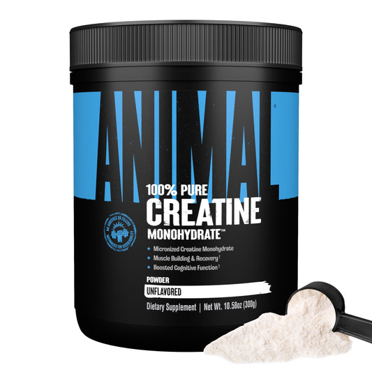 Animal Creatine Monohydrate Powder – Micronized Creatine for Women and Men, Supports Muscle Growth, Strength, Endurance, Recovery and ATP Production, Gym & Workout Supplements - Unflavored, 300g - Medaid International
