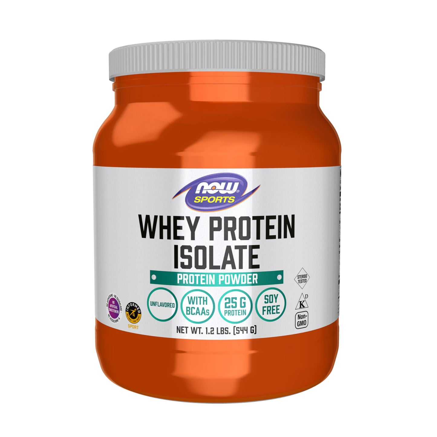 NOW Foods Sports Nutrition, Whey Protein Isolate, 25 g With BCAAs, Unflavored Powder, 1.2-Pound - Medaid International