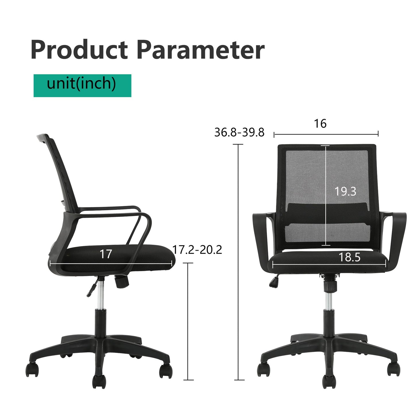 PayLessHere Gaming Chair Ergonomic Computer Chair Office Chair Video Game Chairs with Lumbar Support Desk Chair Armrest Mid Black Cushion Swivel Rolling Chair with Wheels for Home Office(Black) - Medaid International