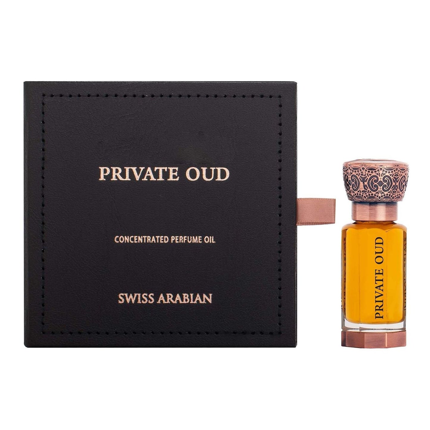 Swiss Arabian Private Oud - Luxury Products From Dubai - Long Lasting, Addictive Personal Perfume Oil Fragrance - A Seductive Signature Aroma - 0.4 Oz - Medaid International