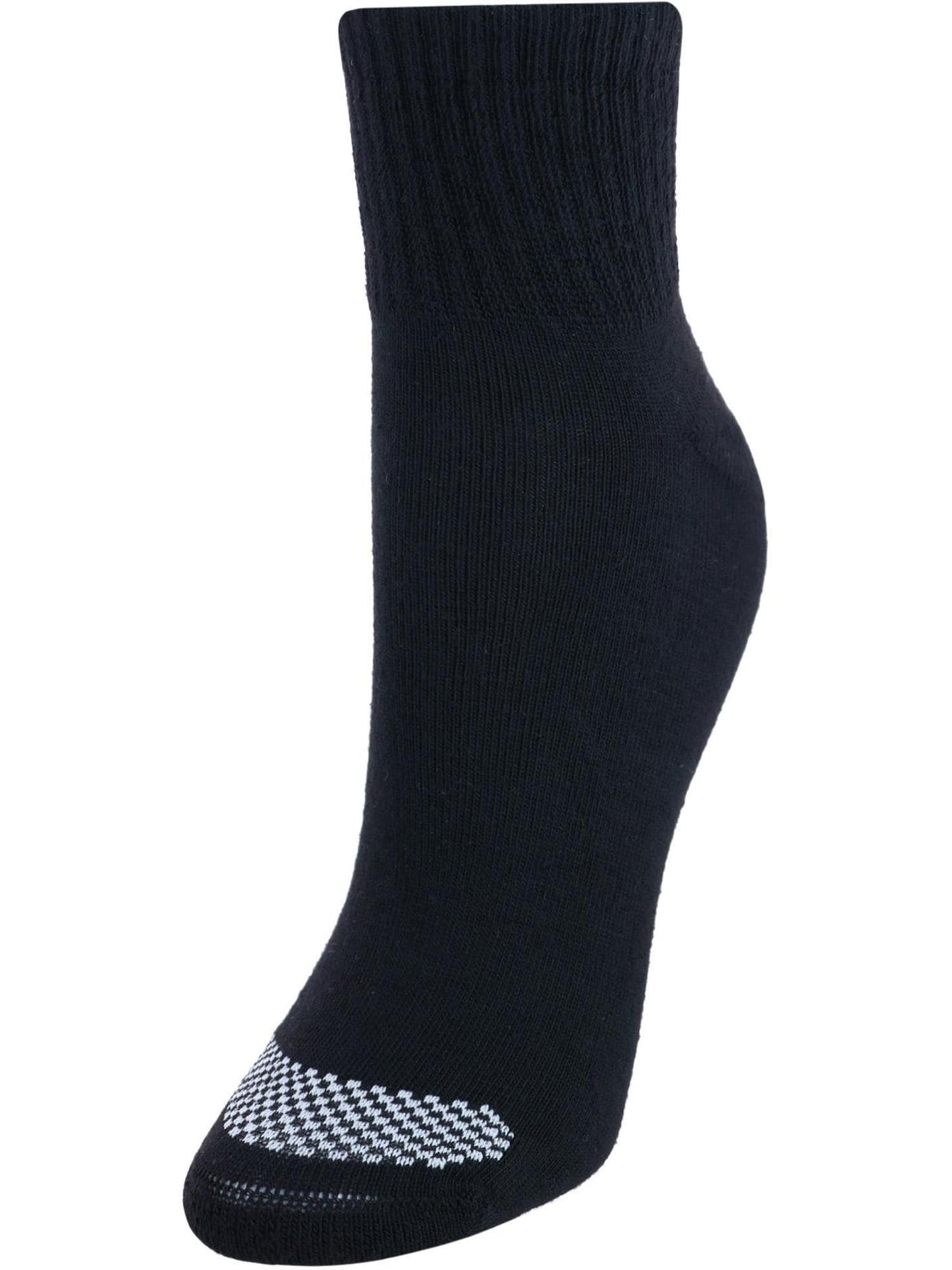 Hanes womens Cool Comfort Toe Support Ankle Socks, 6-pair Pack Casual Sock, Black/White Vent, 8-12-Aug US - Medaid International