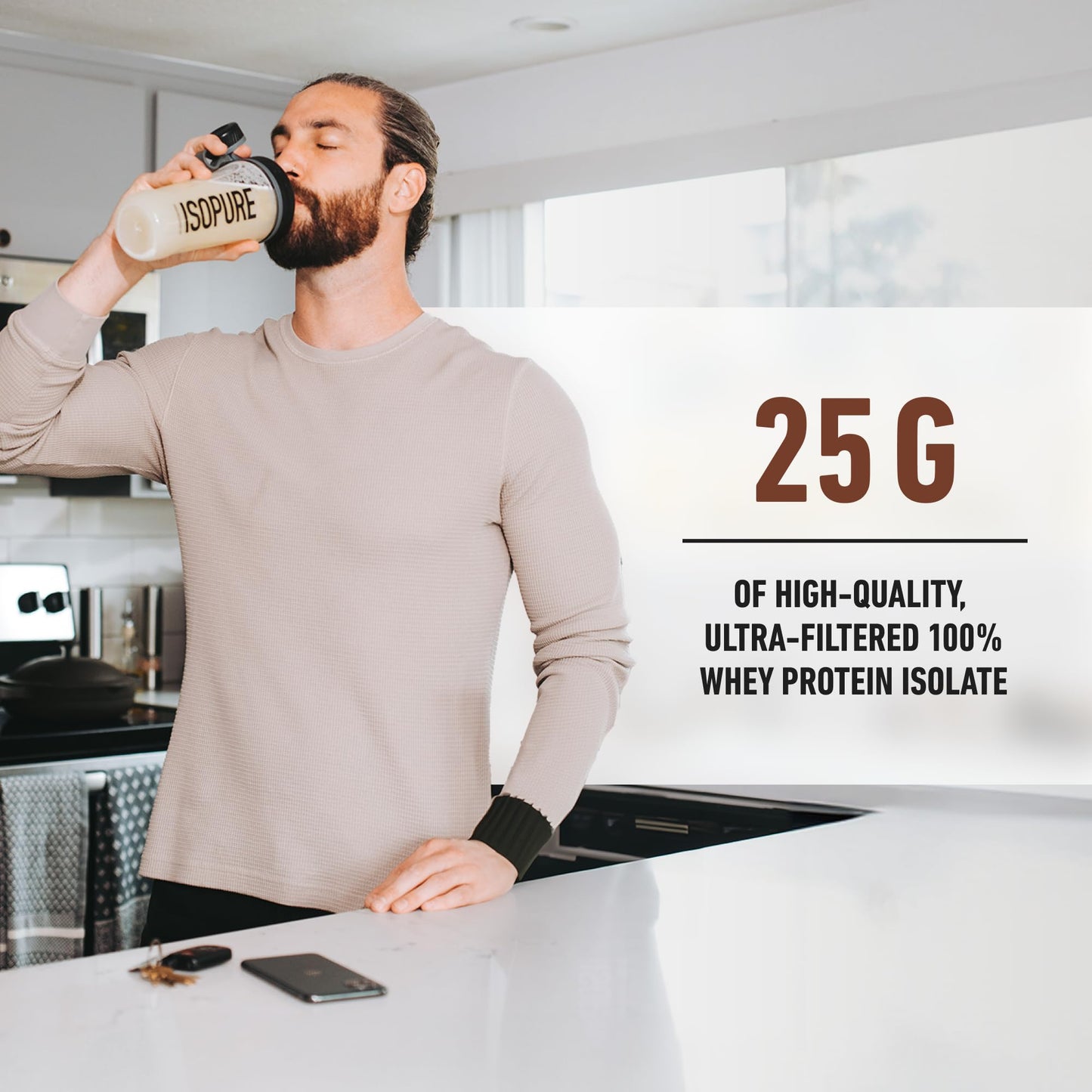 Isopure Low Carb 100% Pure Whey Isolate Protein Powder, Lactose Free, Gluten Free, With Vitamins, Dutch Chocolate, 25g Protein Per Serving, 3.07 Lbs, 41 Servings (Packaging May Vary) - Medaid International