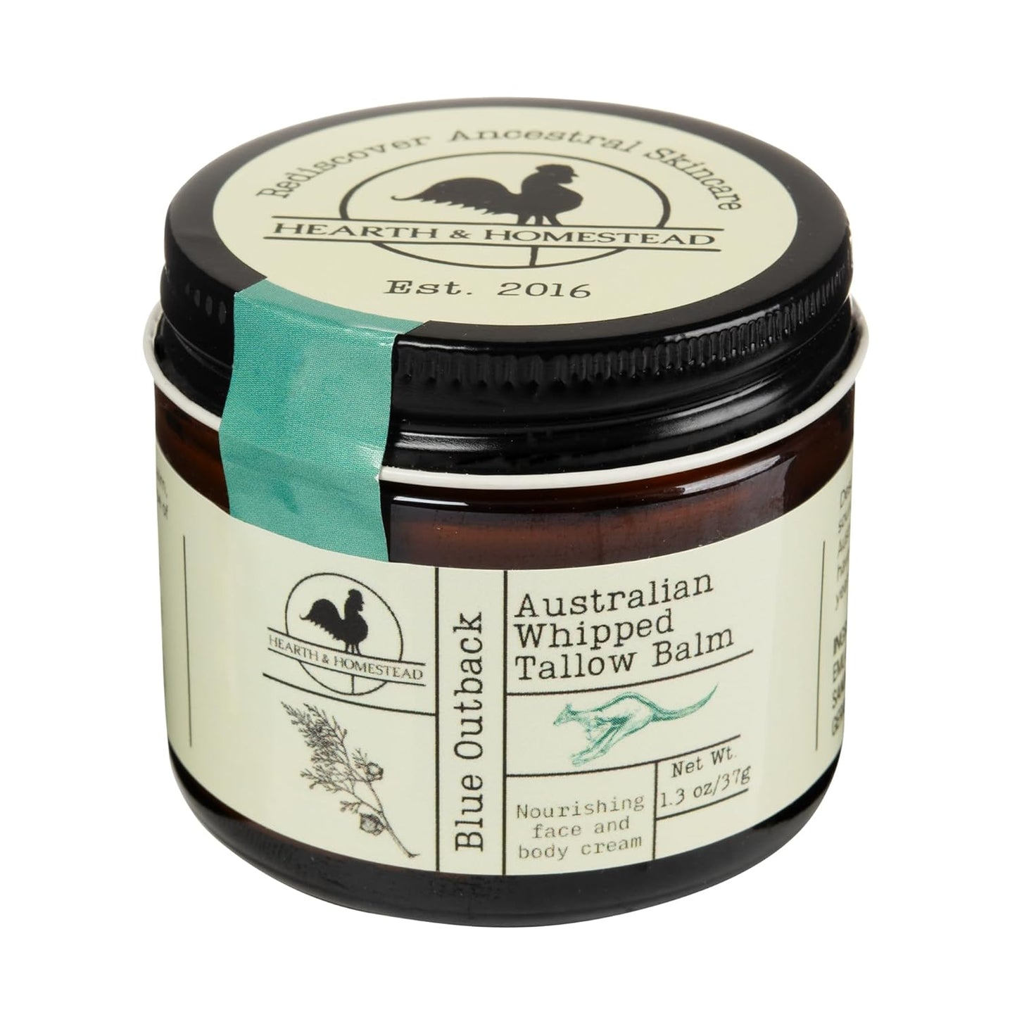 Handmade Whipped Tallow Balm (Unscented/Herb-Infused) - Organic Body Butter with Infused Olive Oil, for Eczema, Rosacea, Baby - 1.3 oz - Medaid International