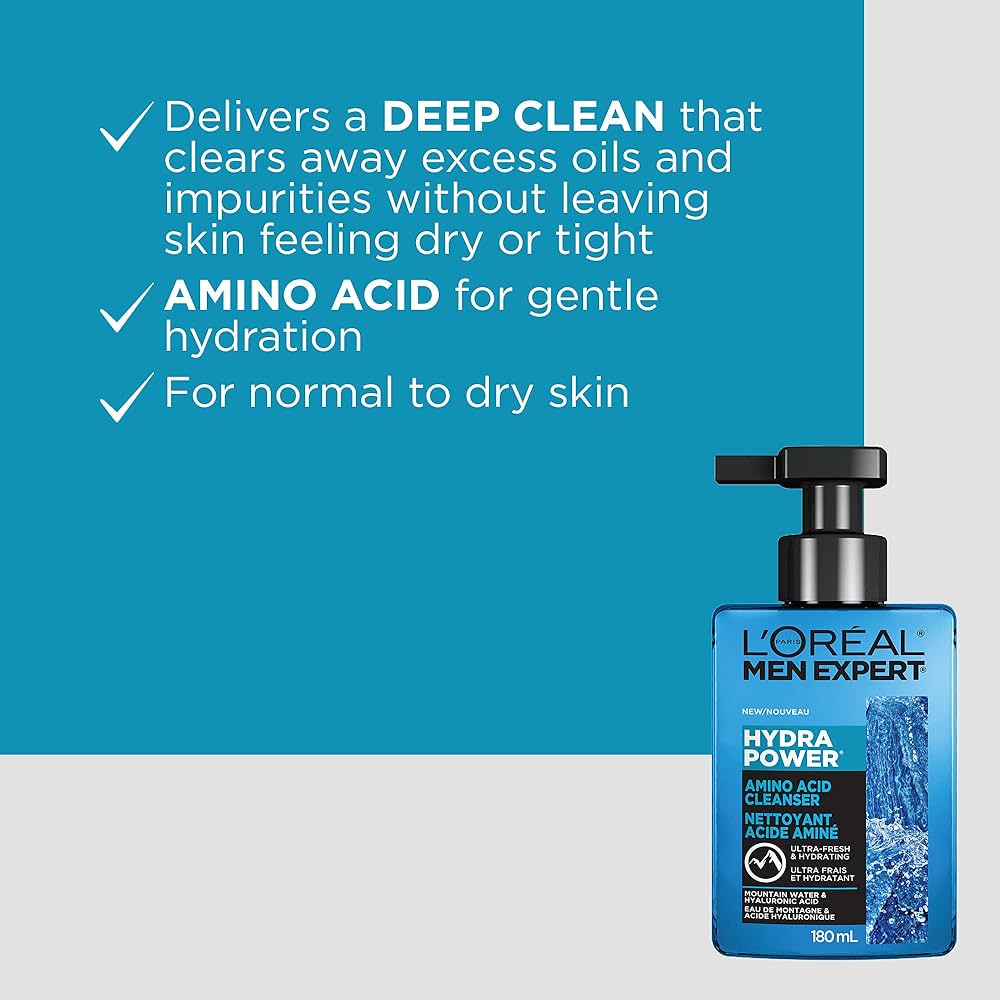 LOREAL MEN EXPERT Hydra power Amino Acid Cleanser 100ML - Medaid International