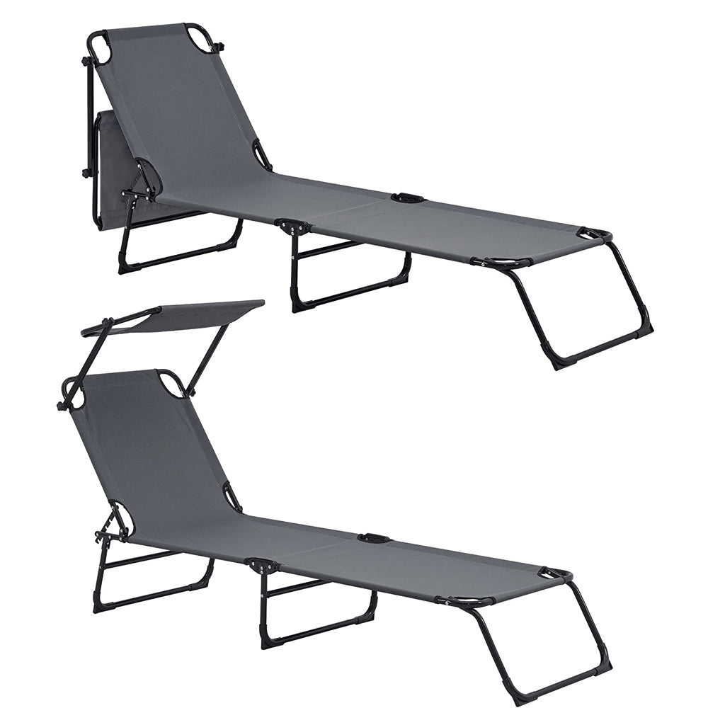 Folding Sun Lounge with Roof - Medaid International