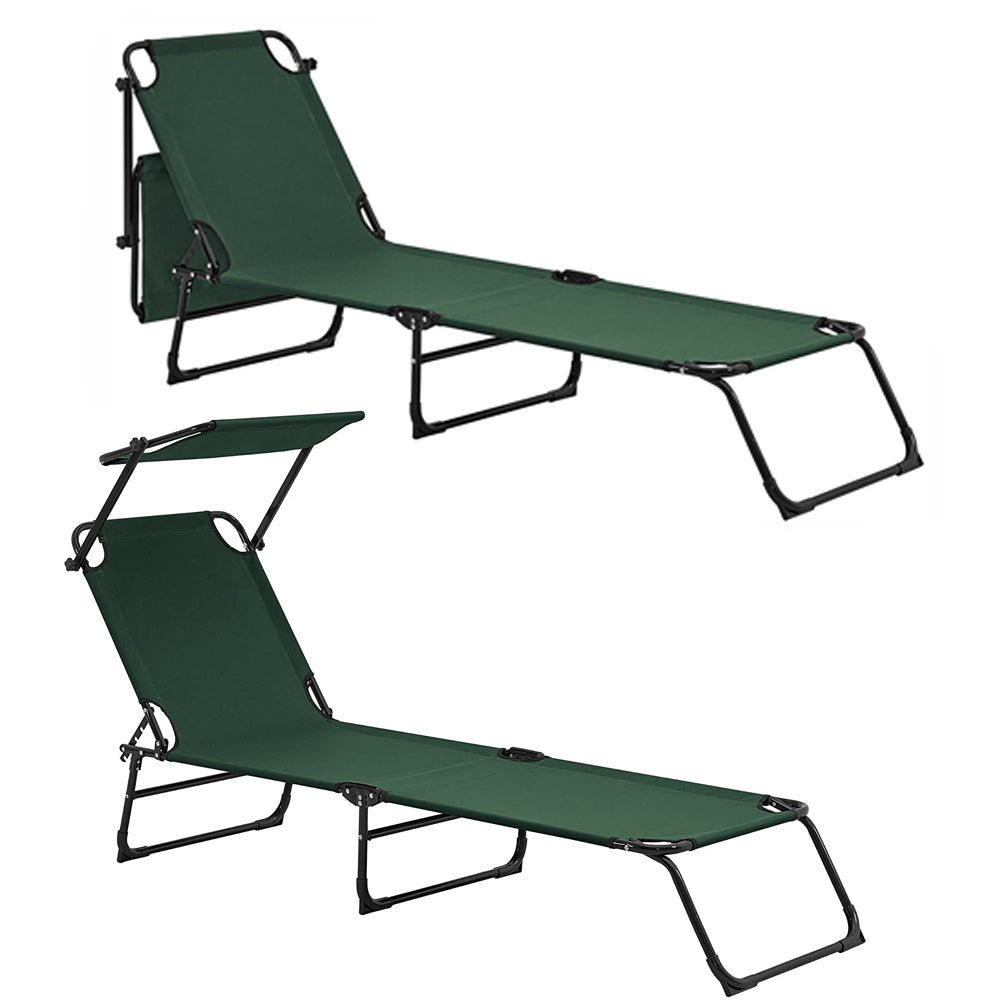 Folding Sun Lounge with Roof - Medaid International