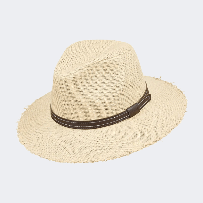 Stamion Fedora Fringes And Stripe Men Beach Hat Natural - Medaid International