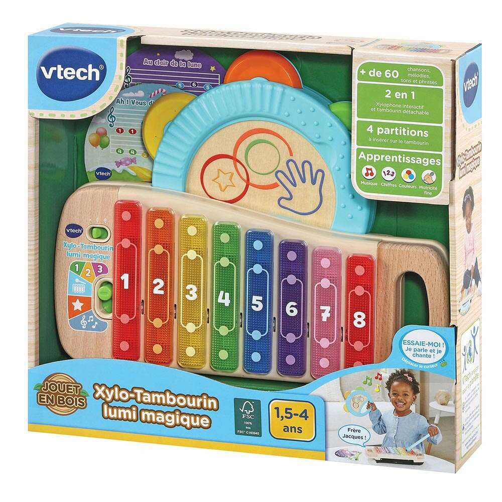 Xylo-tambourin Lumi Magique Wood - Medaid International