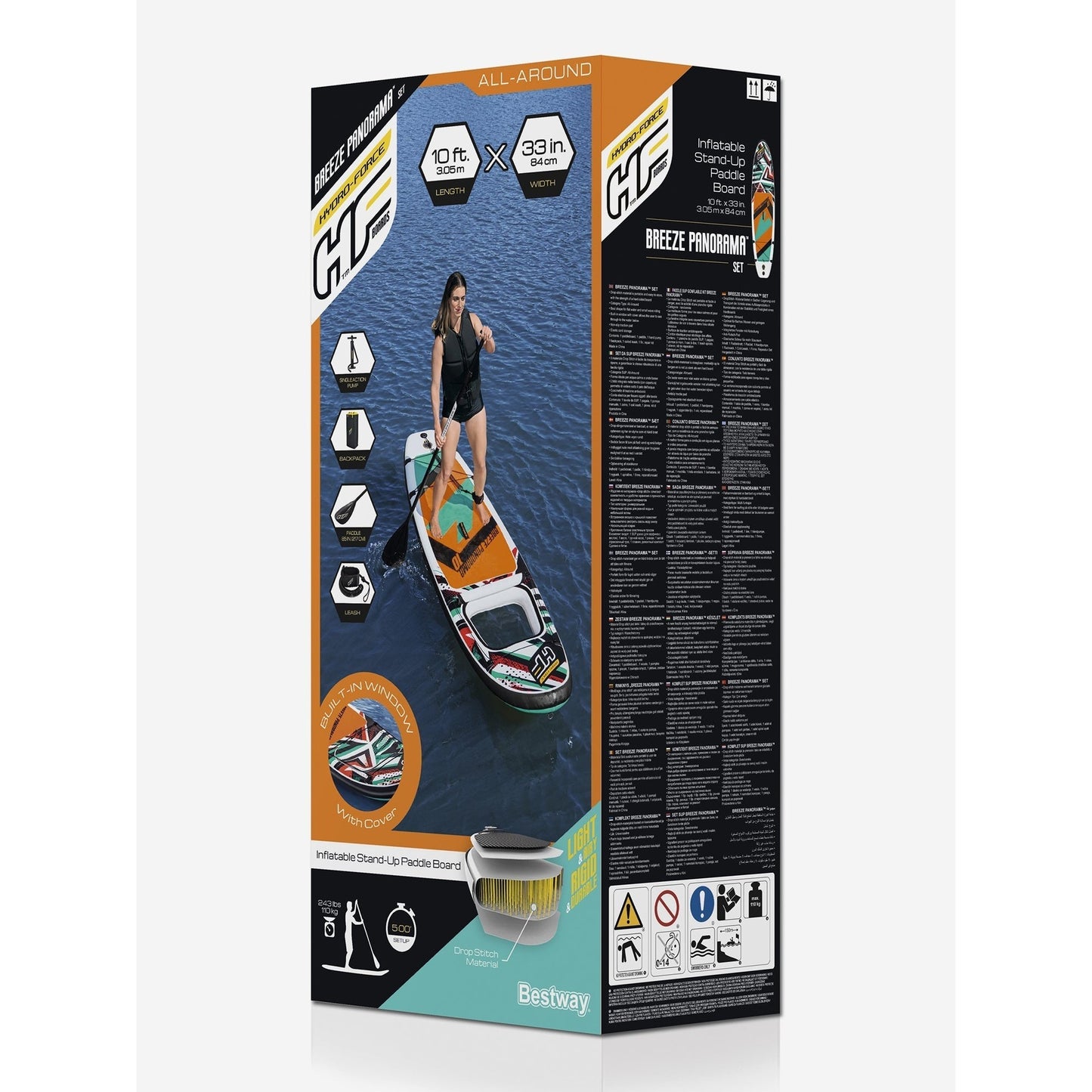 Hydro-Force Inflatable Paddle Board SUP Set - Breeze Panorama - Medaid International