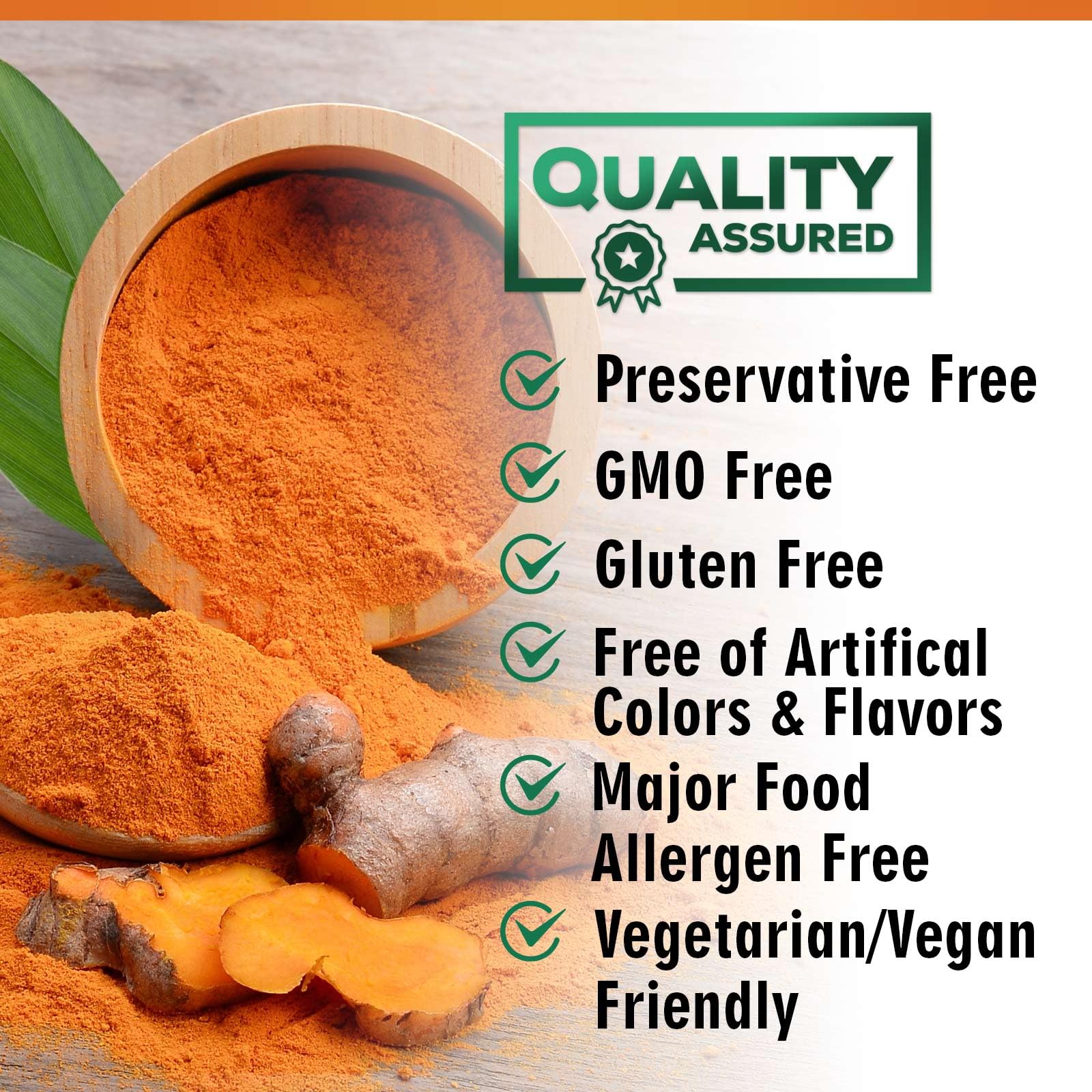 Turmeric Curcumin Supplement 1950mg - 95% Curcuminoids with Organic Turmeric & Ginger, BioPerine Black Pepper for Best Absorption, Nature's Vegan Joint Support, Non-GMO, Bottled in USA - 240 Capsules - Medaid International