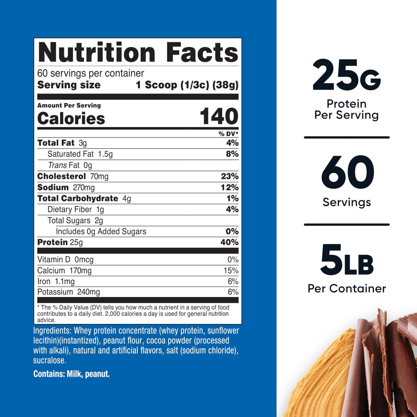 Nutricost Whey Protein Concentrate (Chocolate Peanut Butter) 5LBS - Gluten Free & Non-GMO - Medaid International