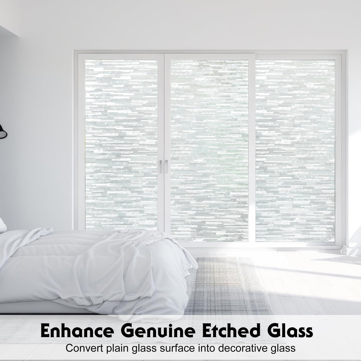 Window Privacy Film, Frosted Glass Window Film, Removable for Home Office, Static Cling Opaque Window Stickers, UV Blocking 11.6 x 78.7 Inches - Medaid International