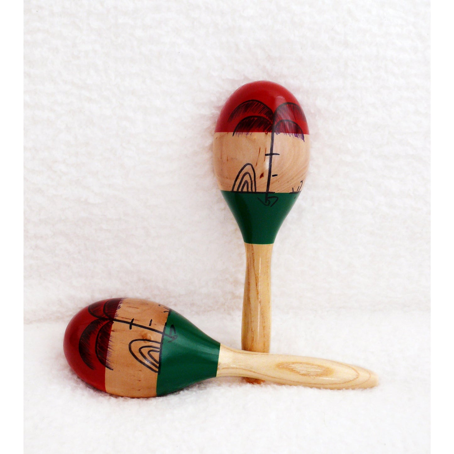 UMIKU Maracas 2PCS 10 Inch Wooden Rumba Shakers Latin Hand Percussion Instrument for Bright Vibrant Sound and Salsa Rhythm - Medaid International