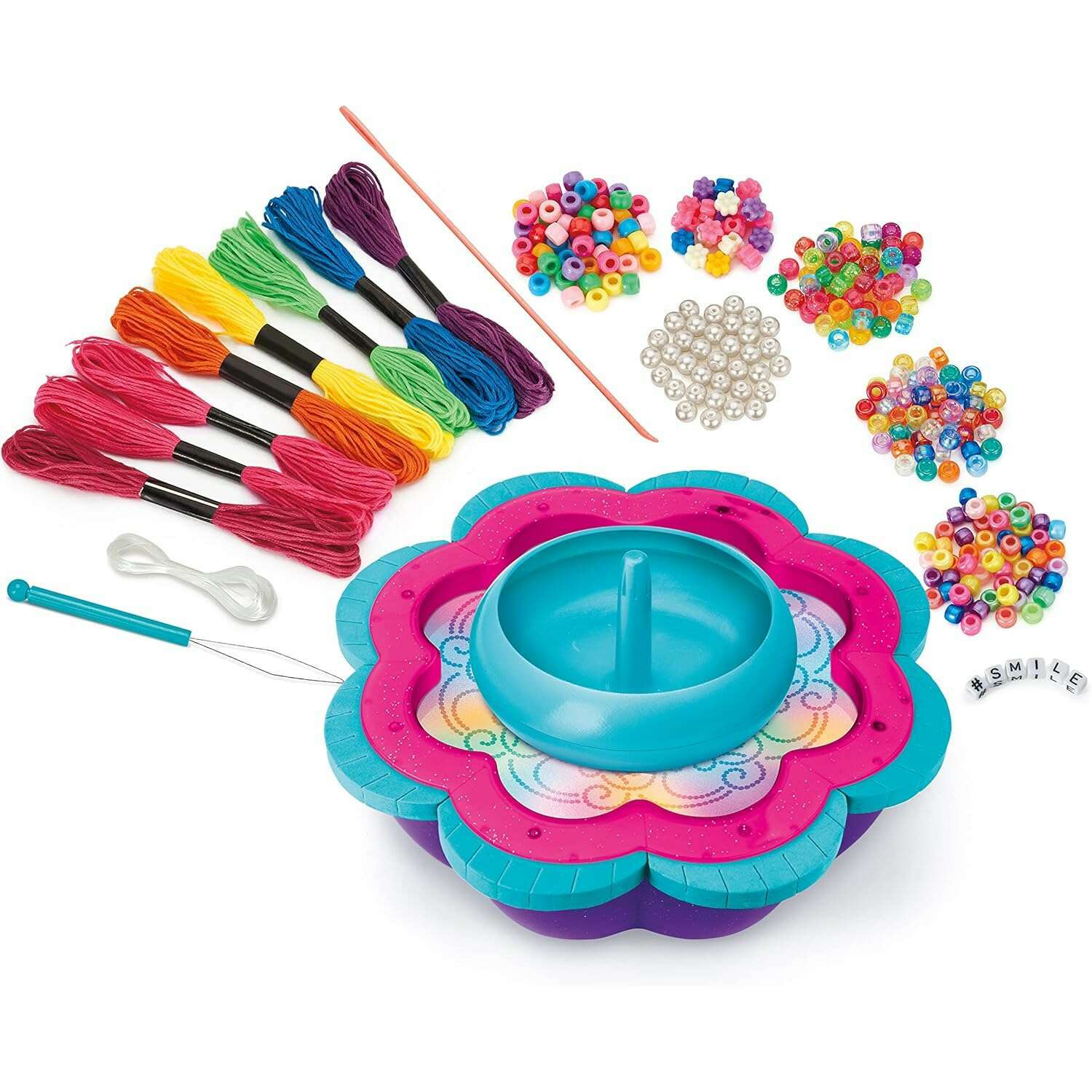 2-in-1 Spin & Bead Friendship Studio Bracelet Maker - Medaid International