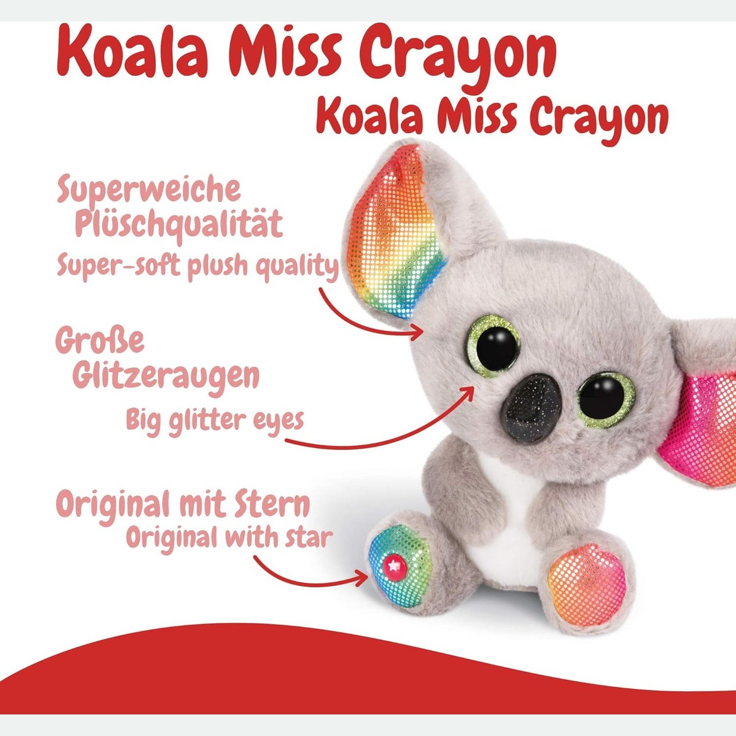 Cuddy Soft Toy Glubschis Koala Miss Crayon 15cm - Medaid International