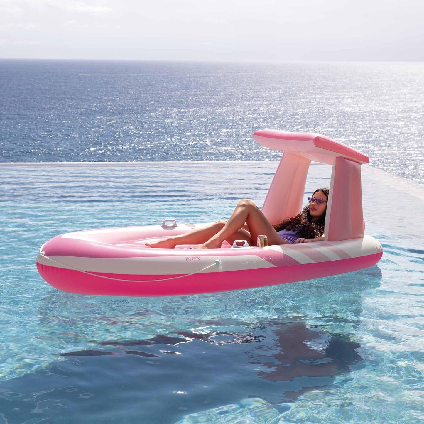 Intex Pink Inflatable Boat With Canopy - Medaid International