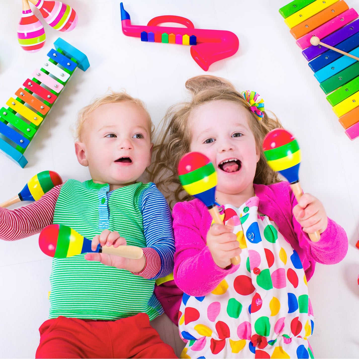BOUBONI 40Pcs DIY Wooden Maracas for Kids, Mini Maracas for Mexican Fiesta Party Favors with 24Pcs Multicolor Pens, Cinco De Mayo Party Supplies - Medaid International