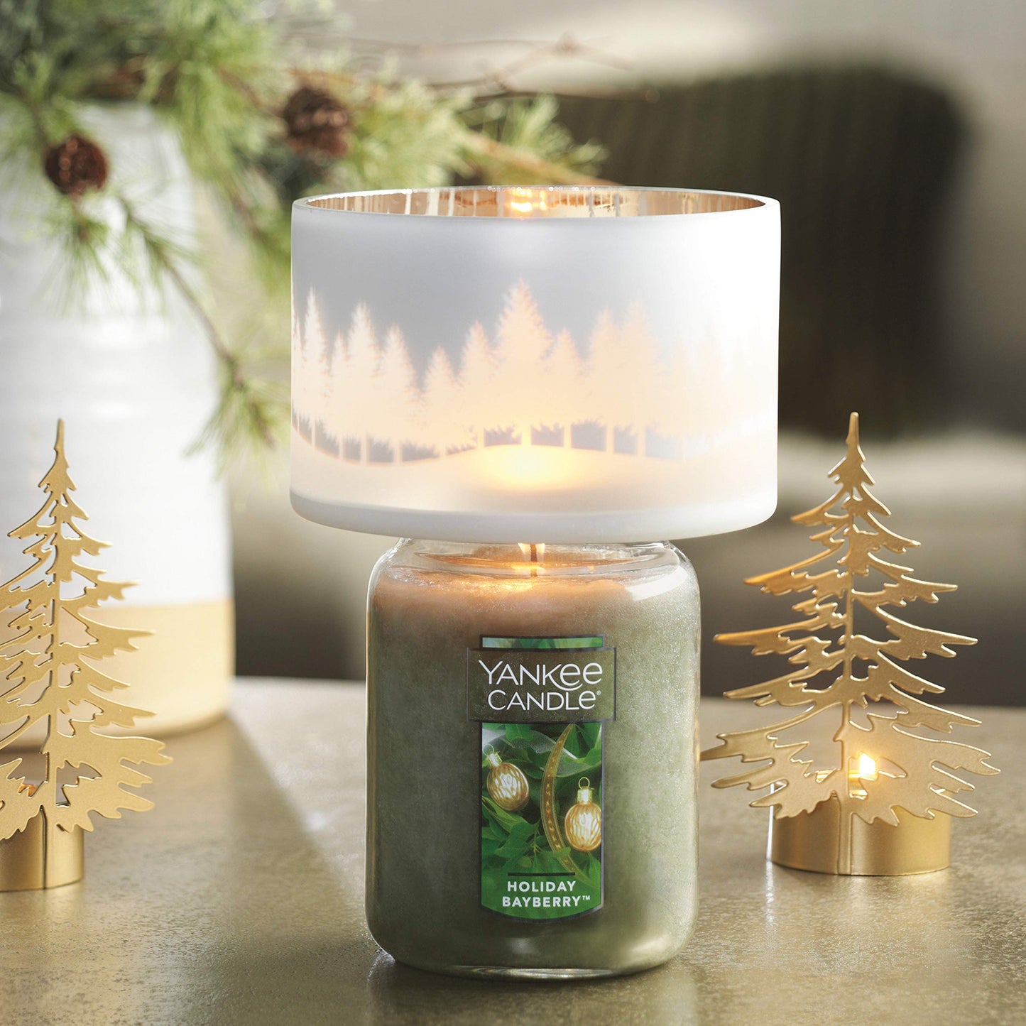 Yankee Candle Bayberry Scented, Classic 22oz Large Jar Single Wick Candle, Over 110 Hours of Burn Time | Holiday Gifts for All - Medaid International