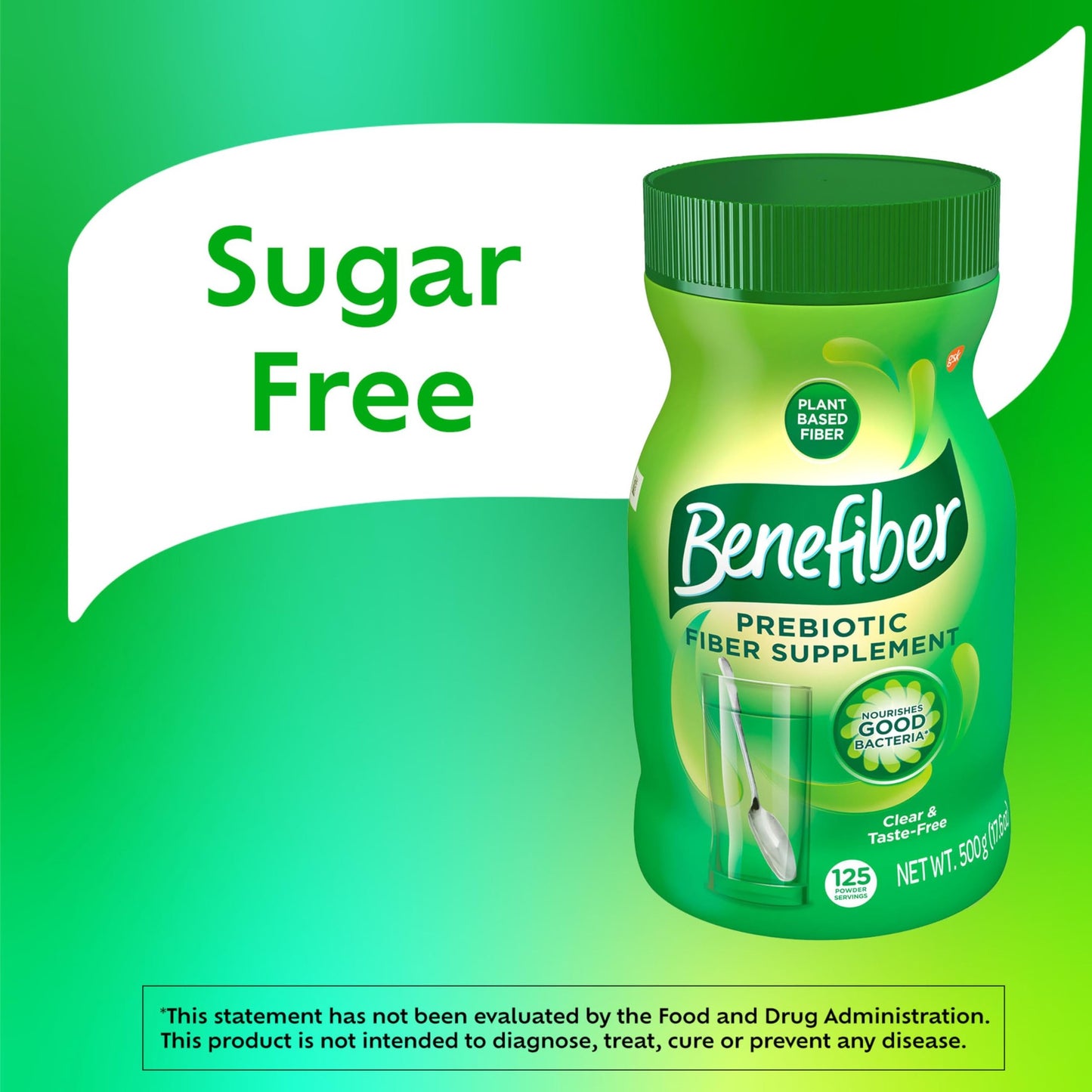 Benefiber Daily Prebiotic Fiber Supplement Powder for Digestive Health, Unflavored - 125 Servings (17.6 Ounces) - Medaid International