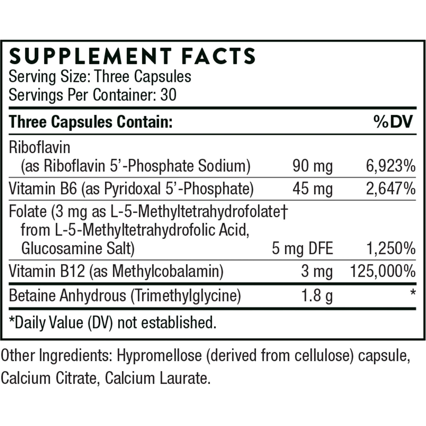 THORNE - Methyl-Guard Plus - Active folate (5-MTHF) with Vitamins B2, B6 & B12 - Supports methylation & Healthy Level of homocysteine* - Gluten, Dairy & Soy-Free - 90 Capsules - Medaid International