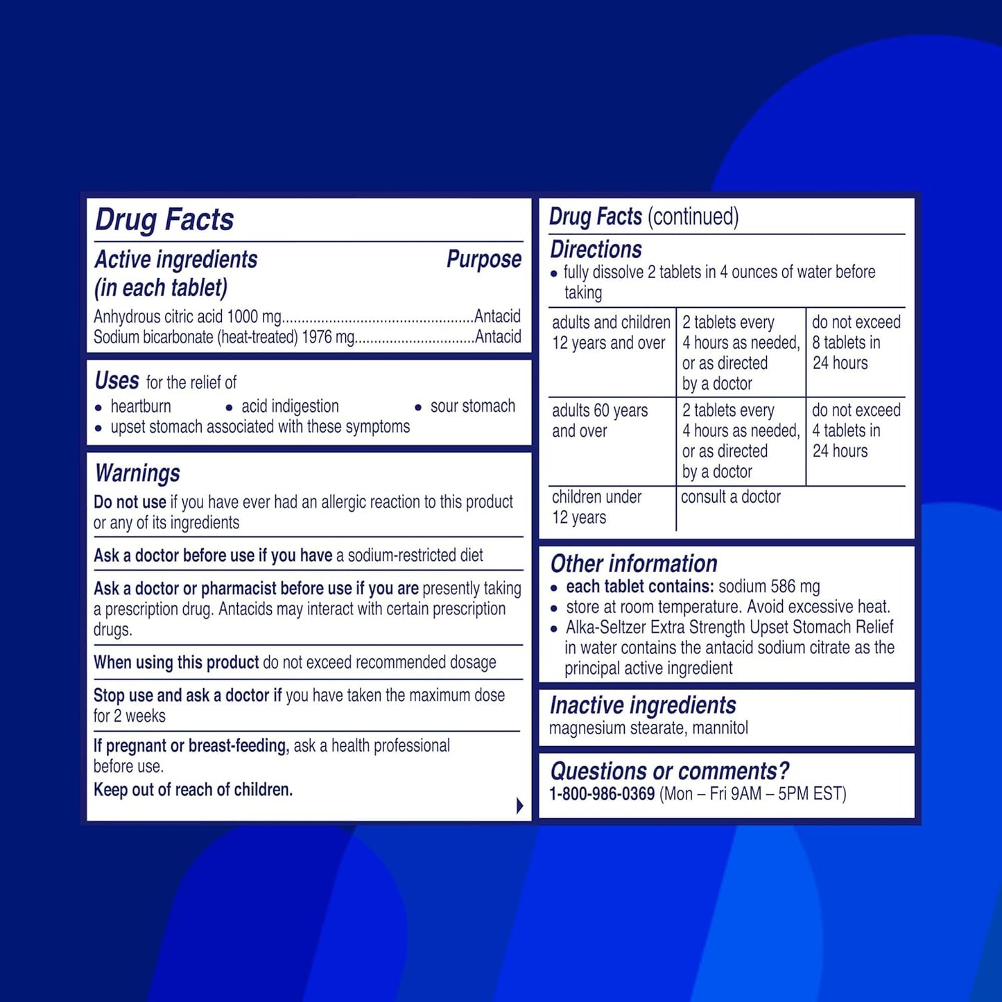 ALKA-SELTZER® HEARTBURN RELIEF EXTRA STRENGTH - Medaid International